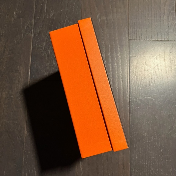 Hermes medium shoe empty box case decoration storage orange - Picture 7 of 9
